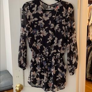 Lucca open back floral romper